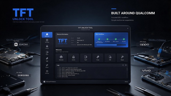TFT Unlock Tool Qualcomm EDL device support