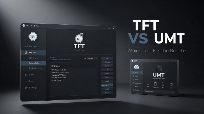 TFT Unlock Tool vs UMT FRP Bypass Tool Comparison